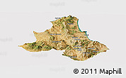 Satellite Panoramic Map of Tetouan, cropped outside