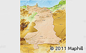 Satellite 3D Map of Oriental, physical outside