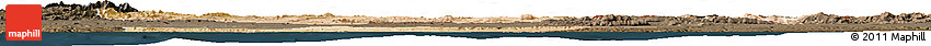 Satellite Horizon Map of Oriental, darken