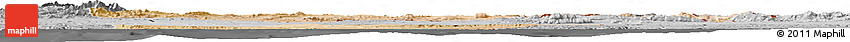 Satellite Horizon Map of Oriental, desaturated