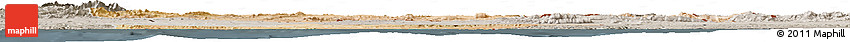 Satellite Horizon Map of Oriental, semi-desaturated