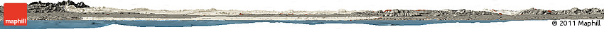 Shaded Relief Horizon Map of Oriental, darken Shaded Relief Horizon Map of Oriental, darken