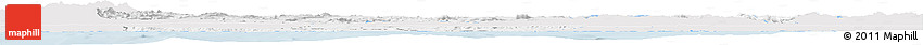 Silver Style Horizon Map of Oriental, single color outside