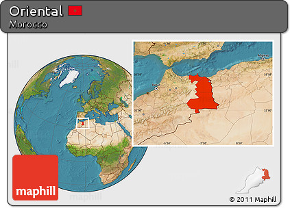 Satellite Location Map of Oriental
