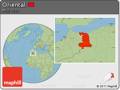 Savanna Style Location Map of Oriental