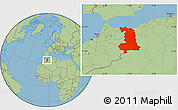 Savanna Style Location Map of Oriental