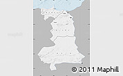 Gray Map of Oriental, single color outside