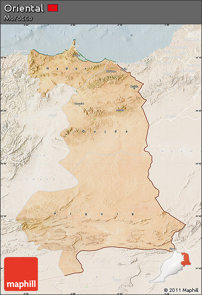 Satellite Map of Oriental, lighten