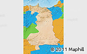 Satellite Map of Oriental, political outside