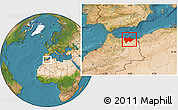 Satellite Location Map of Nador