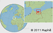 Savanna Style Location Map of Nador