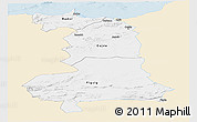 Classic Style Panoramic Map of Oriental, single color outside