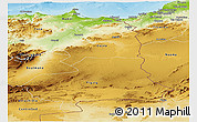 Physical Panoramic Map of Oriental