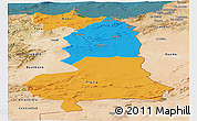 Political Panoramic Map of Oriental, satellite outside