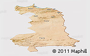 Satellite Panoramic Map of Oriental, cropped outside