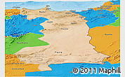 Satellite Panoramic Map of Oriental, political outside