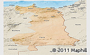 Satellite Panoramic Map of Oriental, shaded relief outside