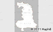 Gray Simple Map of Oriental, cropped outside