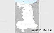Gray Simple Map of Oriental