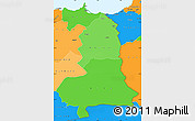 Political Shades Simple Map of Oriental