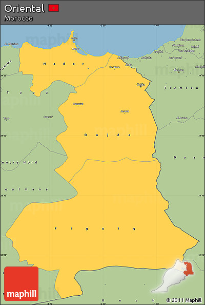 Savanna Style Simple Map of Oriental