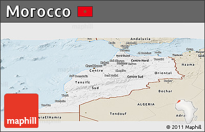 Classic Style Panoramic Map of Morocco