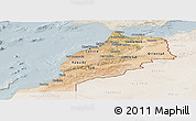 Satellite Panoramic Map of Morocco, lighten