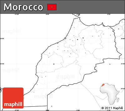 Blank Simple Map of Morocco, no labels