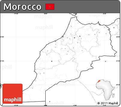 Blank Simple Map of Morocco, no labels