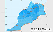 Political Shades Simple Map of Morocco, single color outside