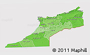 Political Shades 3D Map of Sud, cropped outside