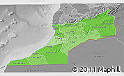 Political Shades 3D Map of Sud, desaturated