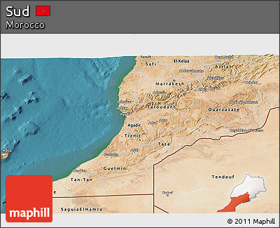Satellite 3D Map of Sud