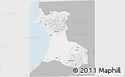 Gray 3D Map of Agadir, single color outside