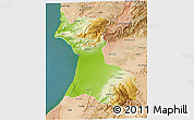 Physical 3D Map of Agadir, satellite outside