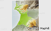 Physical 3D Map of Agadir, semi-desaturated