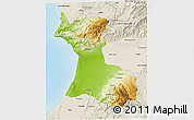 Physical 3D Map of Agadir, shaded relief outside