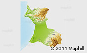 Physical 3D Map of Agadir, single color outside