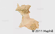 Satellite 3D Map of Agadir, cropped outside