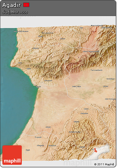 Satellite 3D Map of Agadir