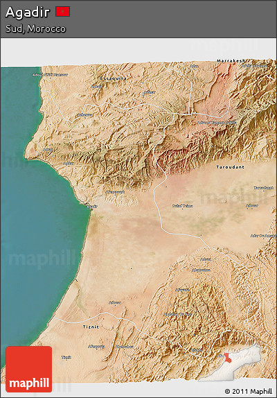 Satellite 3D Map of Agadir