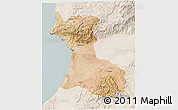Satellite 3D Map of Agadir, lighten