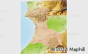 Satellite 3D Map of Agadir, physical outside