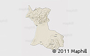 Shaded Relief 3D Map of Agadir, cropped outside