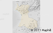 Shaded Relief 3D Map of Agadir, desaturated
