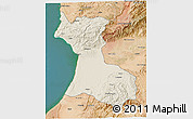 Shaded Relief 3D Map of Agadir, satellite outside