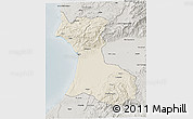 Shaded Relief 3D Map of Agadir, semi-desaturated