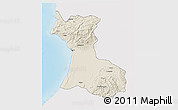 Shaded Relief 3D Map of Agadir, single color outside