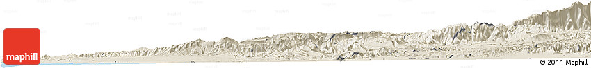 Shaded Relief Horizon Map of Agadir