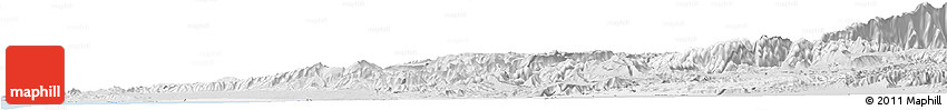Silver Style Horizon Map of Agadir